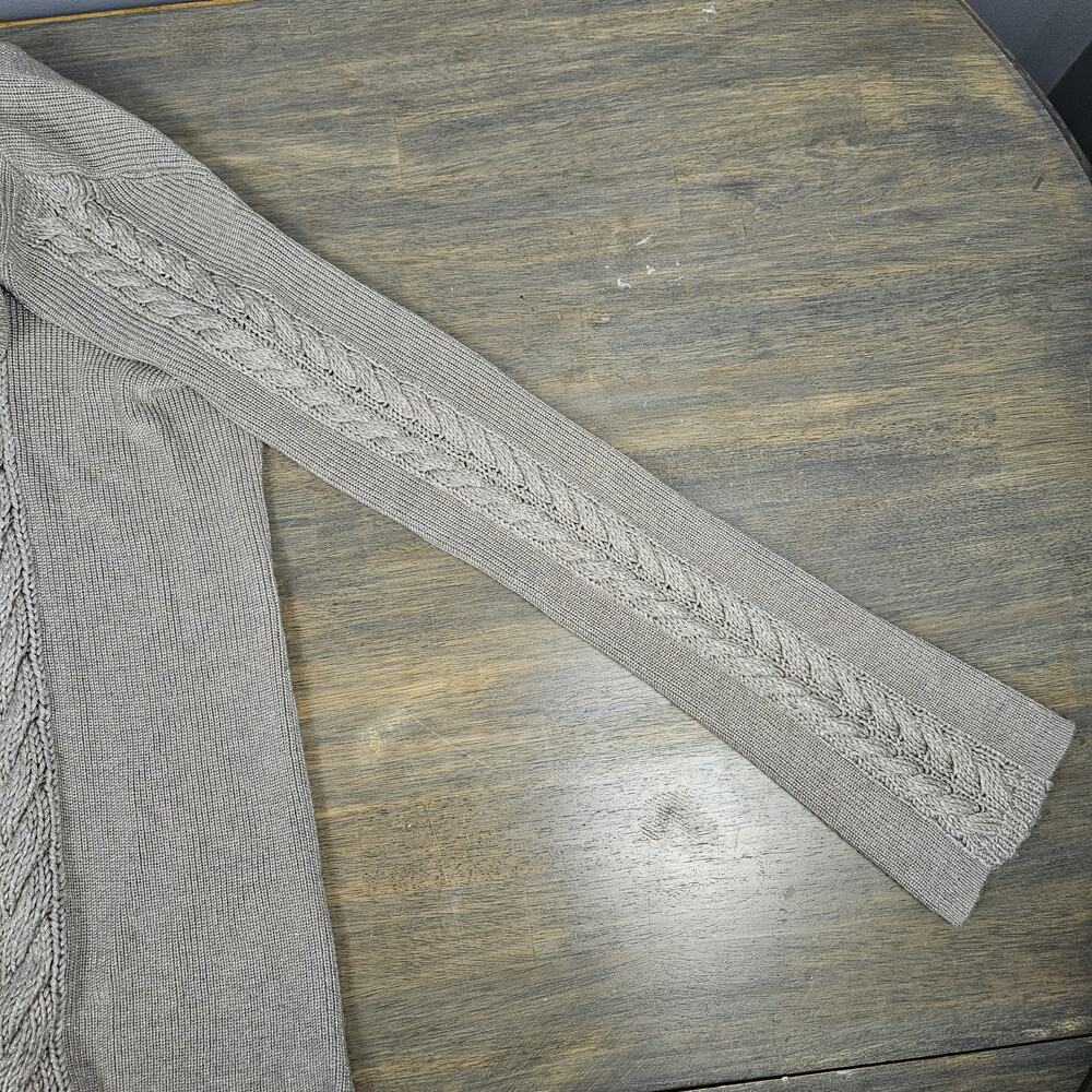 White House Black Market Women’s Size XS Metallic Cowl Neck Sweater Cable Knit - Picture 3 of 8